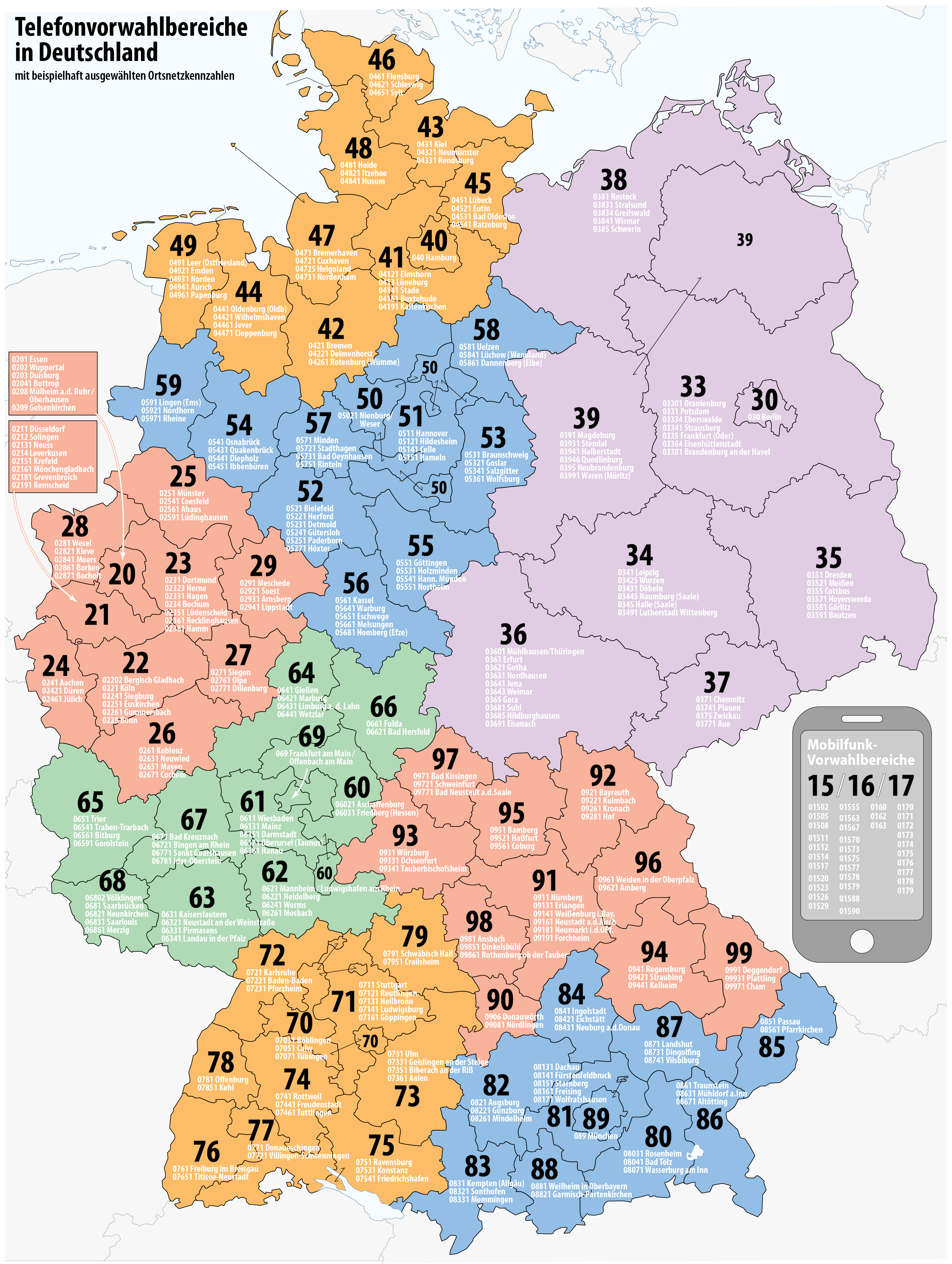 Germany area codes