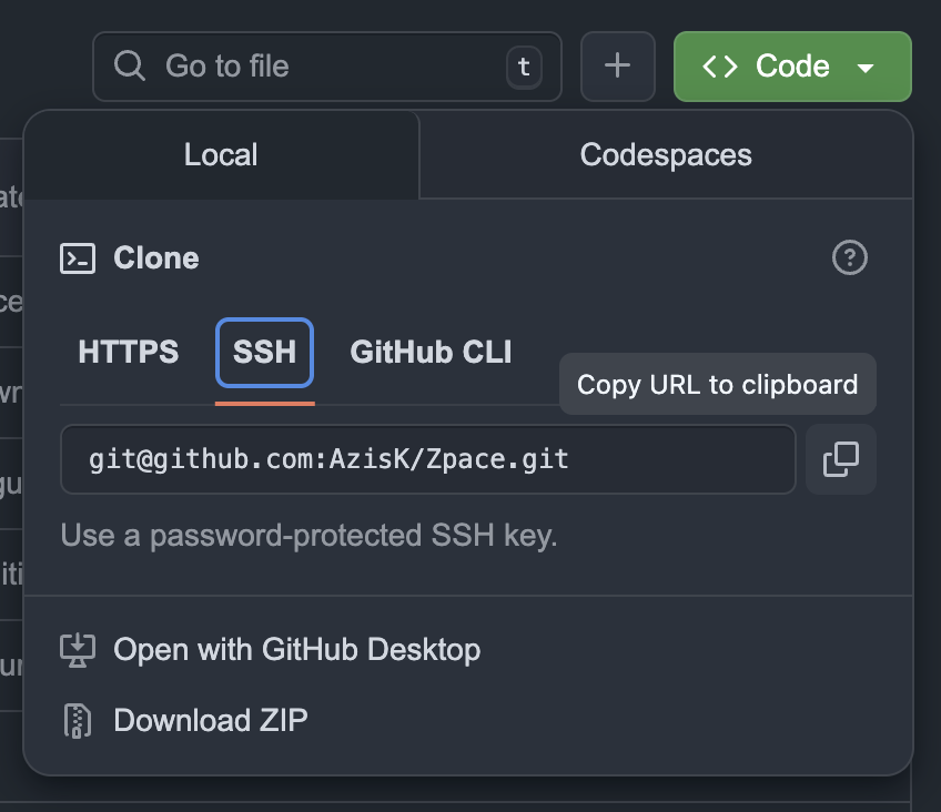 Github clone ssh